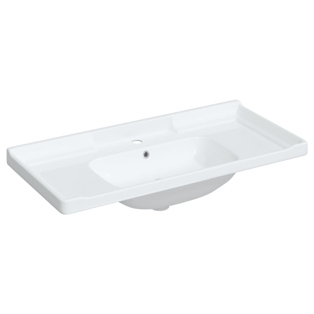VidaXL Lavabo rectangulaire 100x48x23 cm en céramique blanc