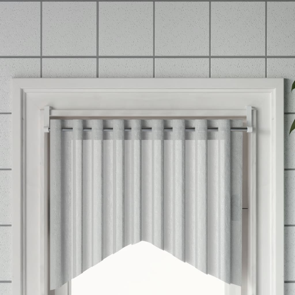 VidaXL Tringles à rideaux 2 pcs 60-105 cm aluminium blanc et argent