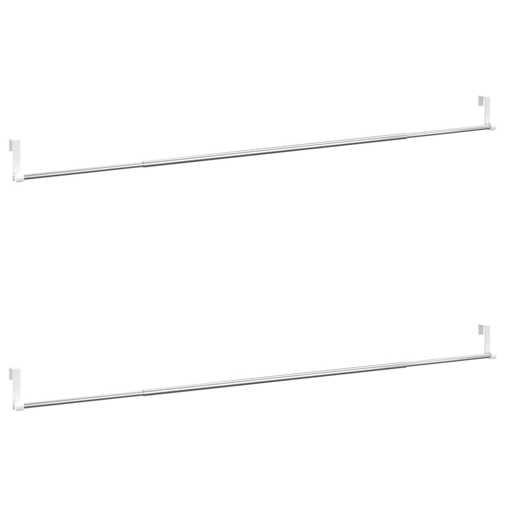 Vidaxx tringles à rideaux 2 pcs 90-135 cm aluminium blanc et argent