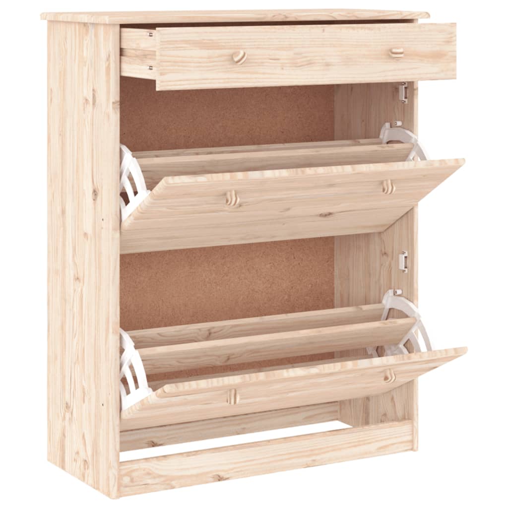 Vidaxx armoire à chaussures alta 77x35x96 cm bois de pin massif