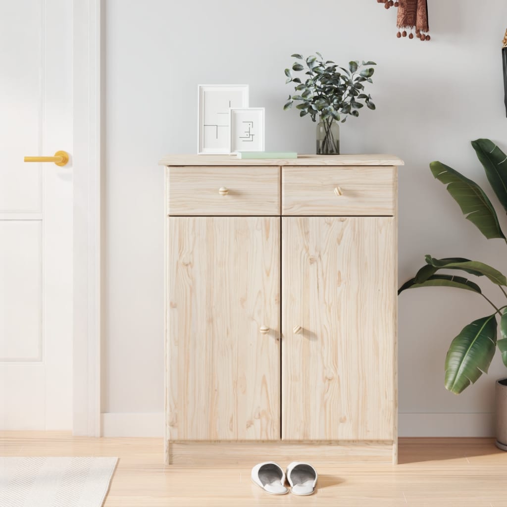 Vidaxx armoire à chaussures alta 77x35x96 cm bois de pin massif