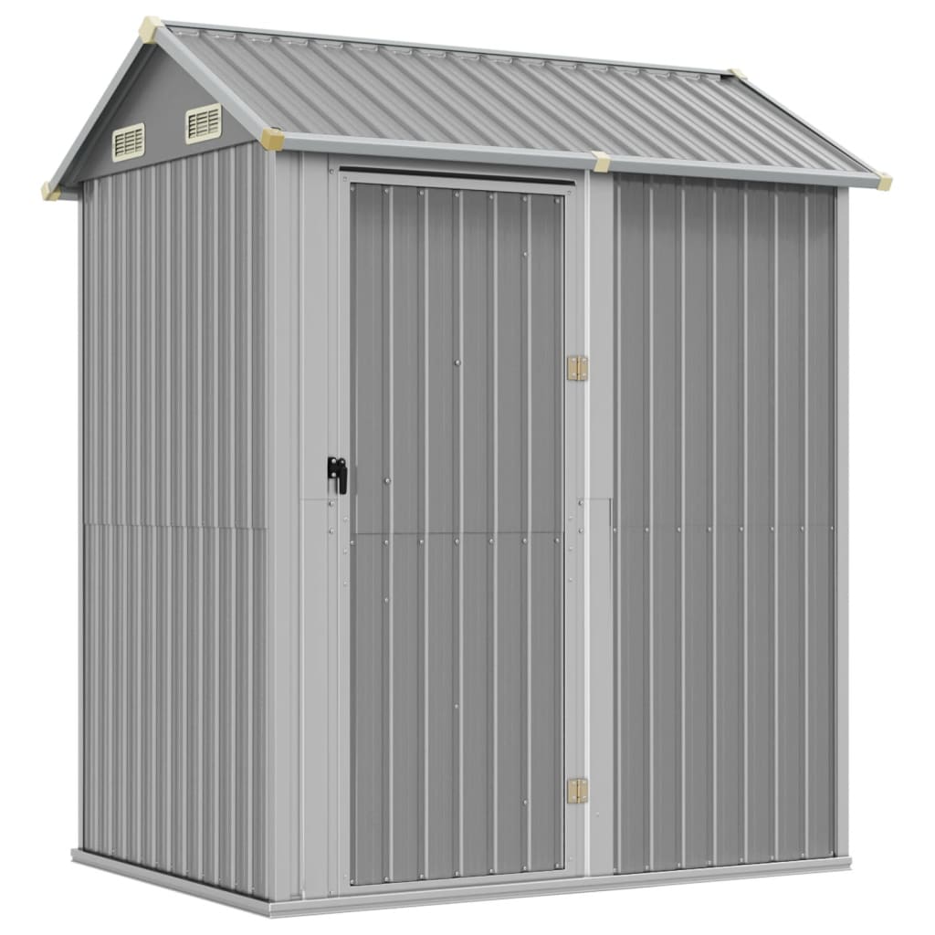 VidaXL Abri de jardin 192x152,5x237 cm acier galvanisé gris clair