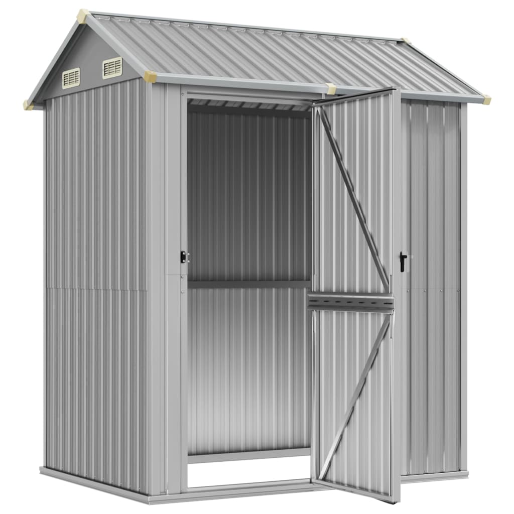 VidaXL Abri de jardin 192x152,5x237 cm acier galvanisé gris clair