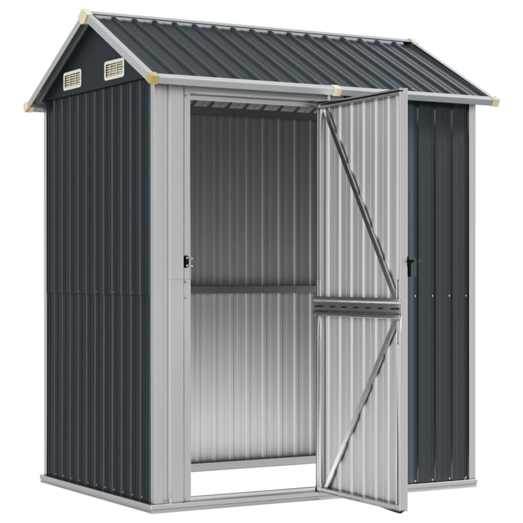 VidaXL Abri de jardin 192x152,5x237 cm acier galvanisé anthracite