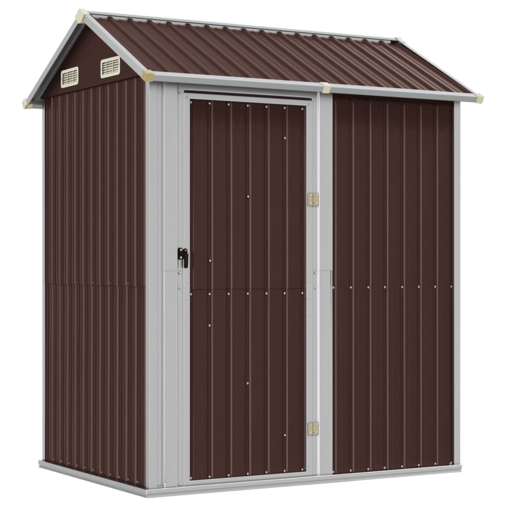 VidaXL Abri de jardin 192x152,5x237 cm acier galvanisé marron
