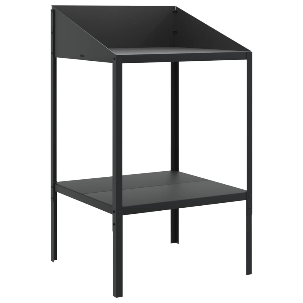 Vidaxxl support pour plantes 56,5x54,5x100 cm acier galvanisé anthracite