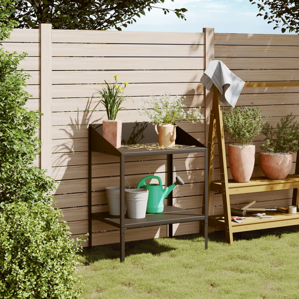 Vidaxx support pour plantes 75,5x54,5x100 cm acier galvanisé anthracite