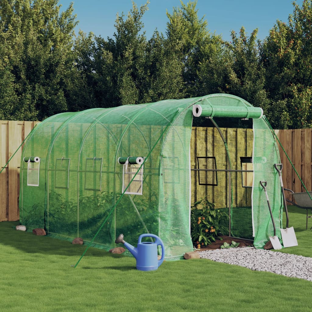 VidaXL Serre de jardin avec structure en acier 8 m² 4x2x2 m