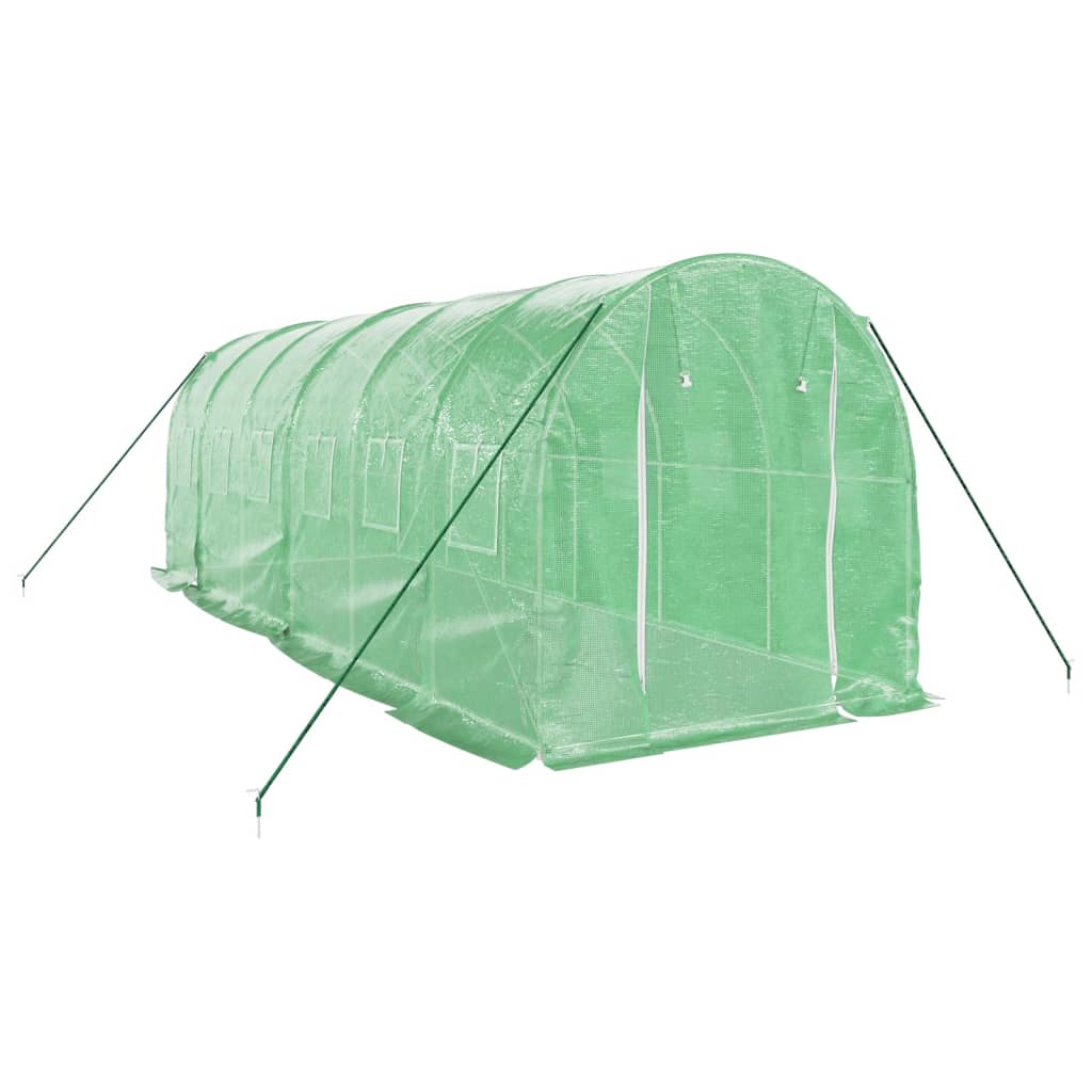 VidaXL Serre de jardin avec structure en acier 12 m² 6x2x2 m vert