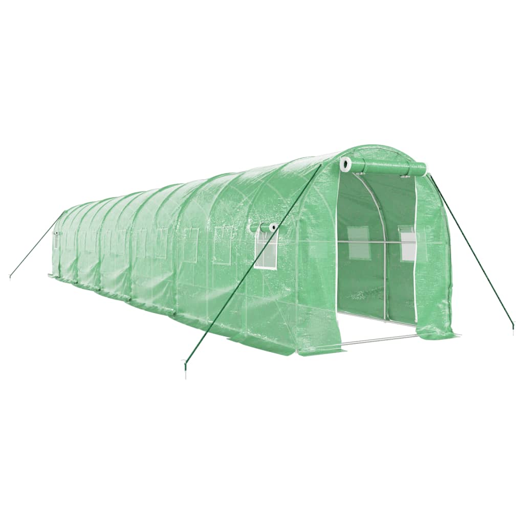 VidaXL Serre de jardin avec structure en acier 24 m² 12x2x2 m vert