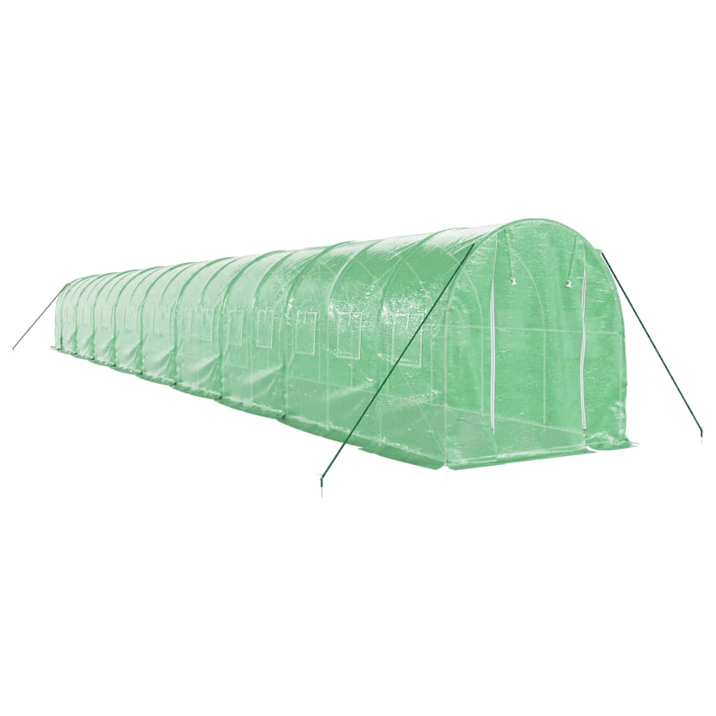 VidaXL Serre de jardin avec structure en acier 36 m² 18x2x2 m vert