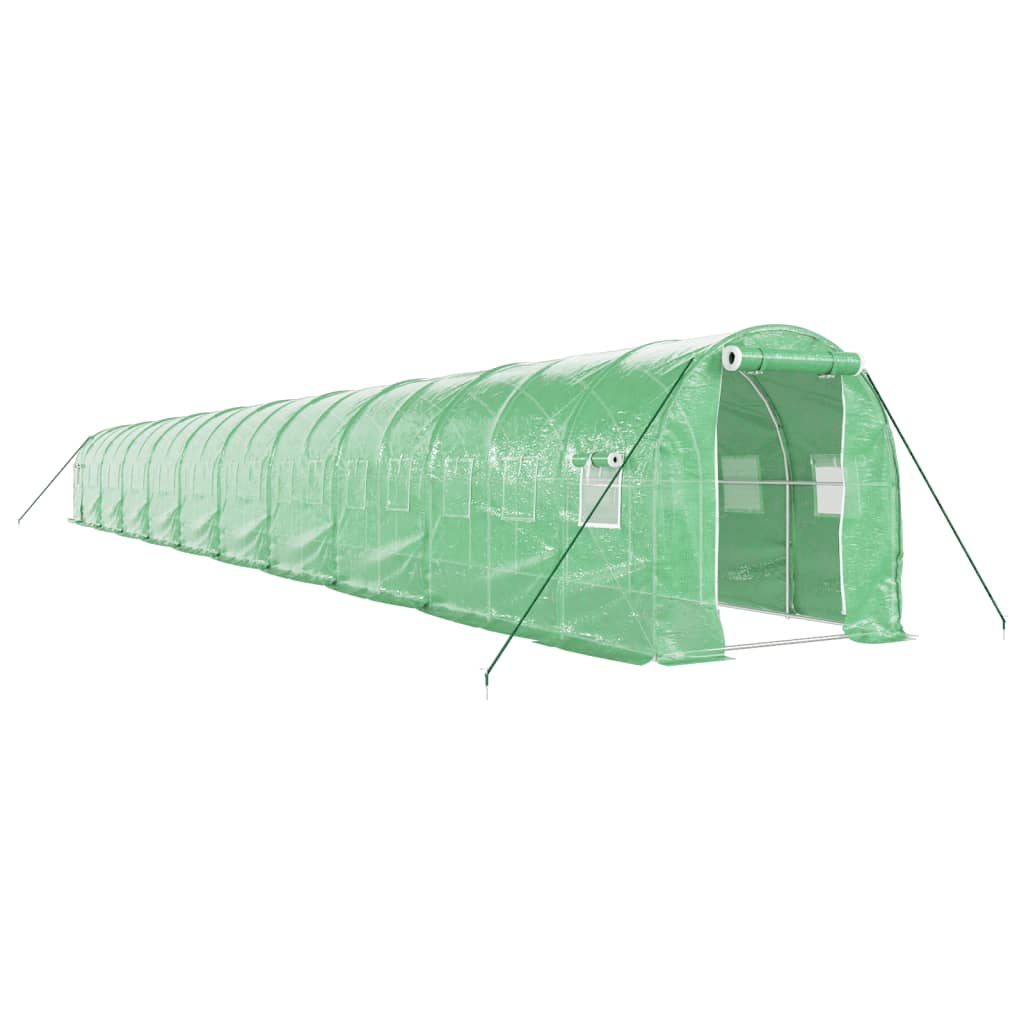 VidaXL Serre de jardin avec structure en acier 40 m² 20x2x2 m vert
