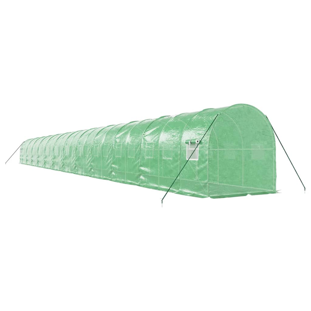 VidaXL Serre de jardin avec structure en acier 48 m² 24x2x2 m vert