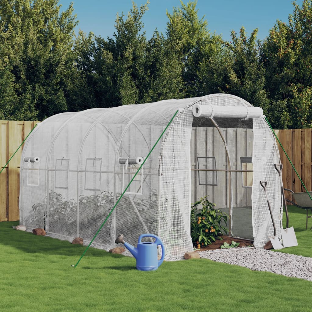 VidaXL Serre de jardin avec structure en acier 8 m² 4x2x2 m