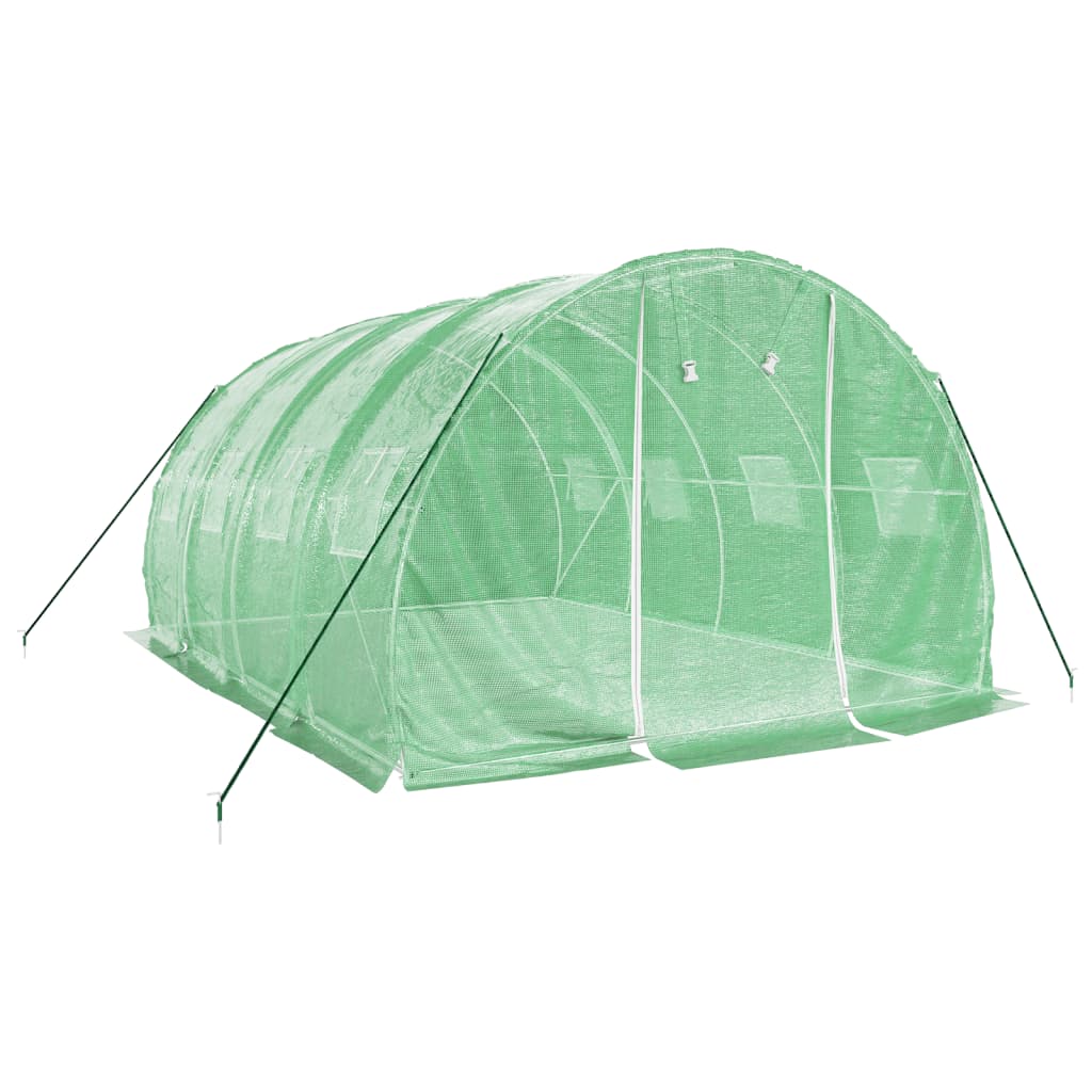 VidaXL Serre de jardin avec structure en acier 12 m² 4x3x2 m vert