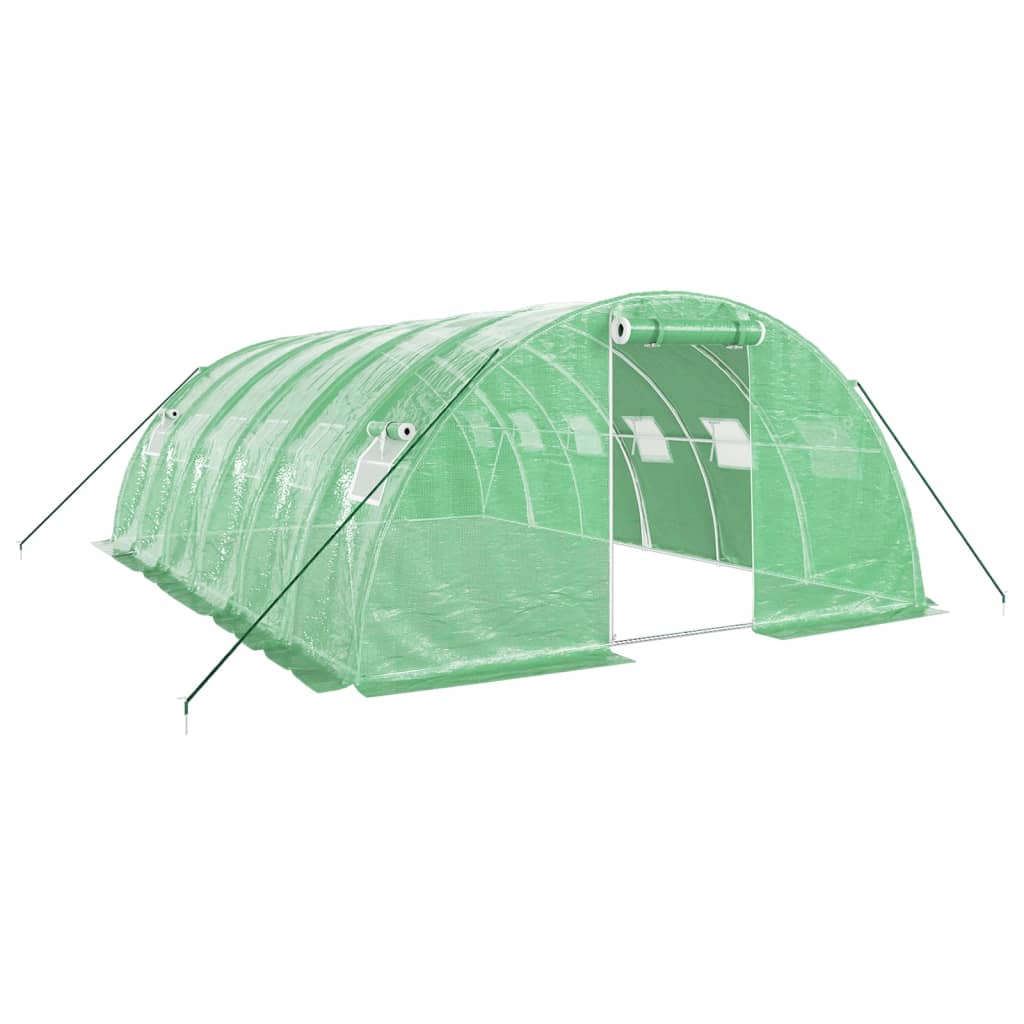 VidaXL Serre de jardin avec structure en acier 24 m² 6x4x2 m vert