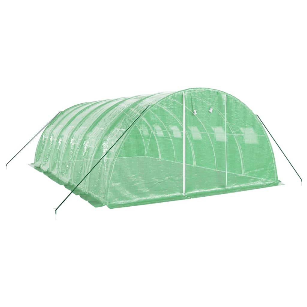VidaXL Serre de jardin avec structure en acier 24 m² 6x4x2 m vert