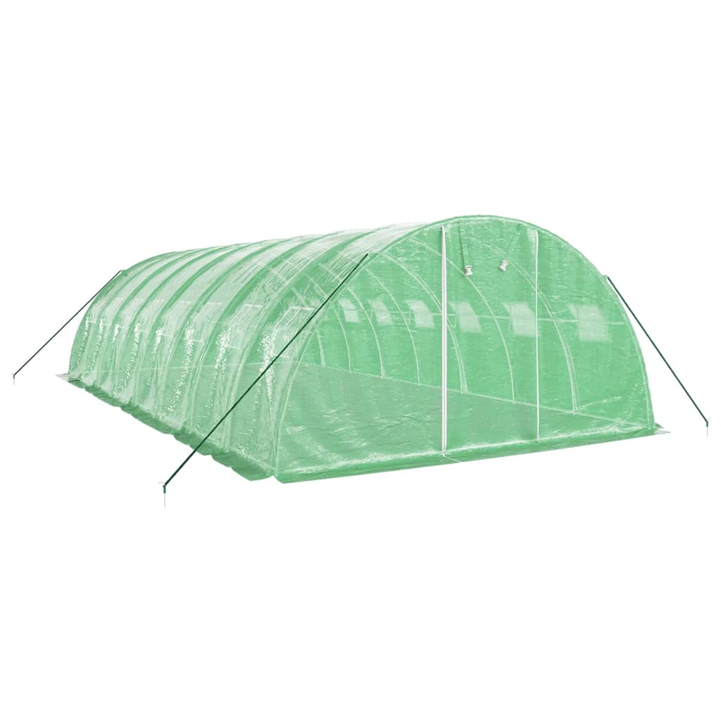 VidaXL Serre de jardin avec structure en acier 32 m² 8x4x2 m vert