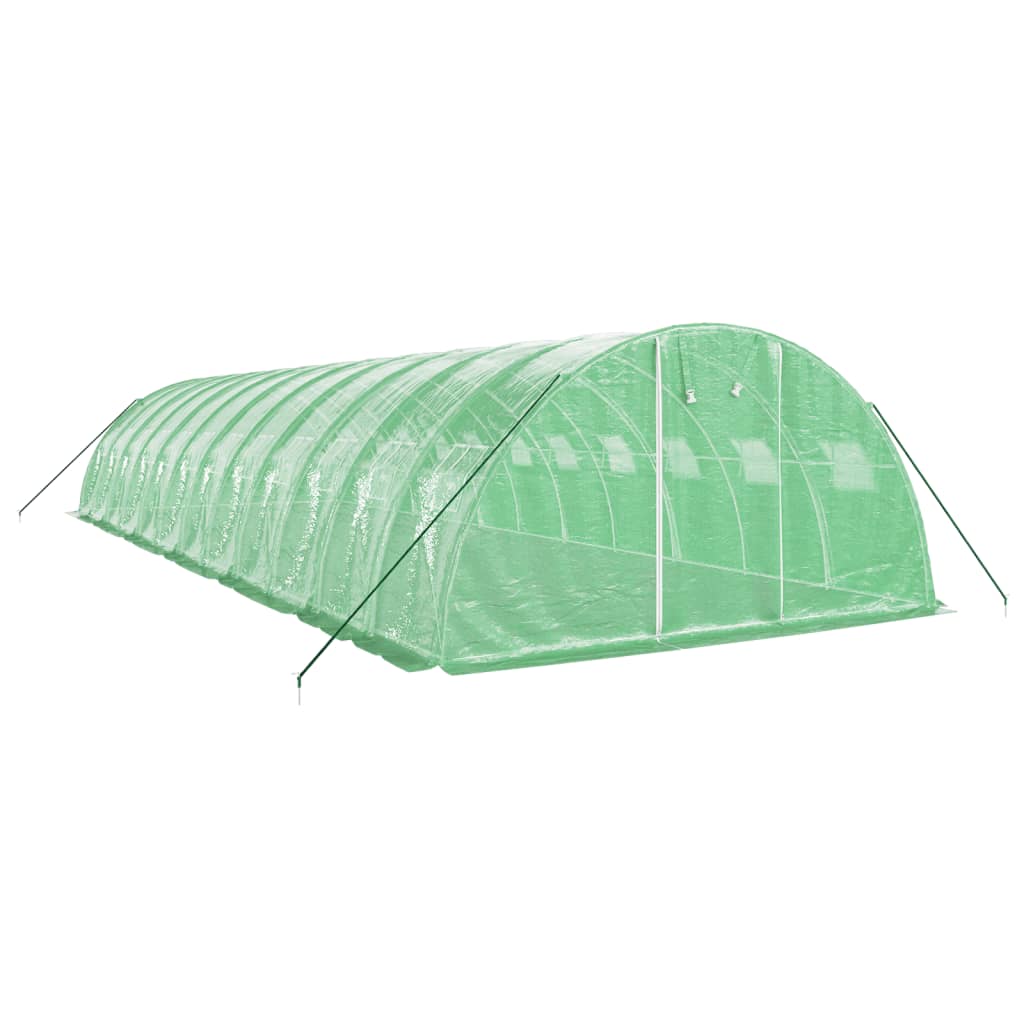 VidaXL Serre de jardin avec structure en acier 48 m² 12x4x2 m vert