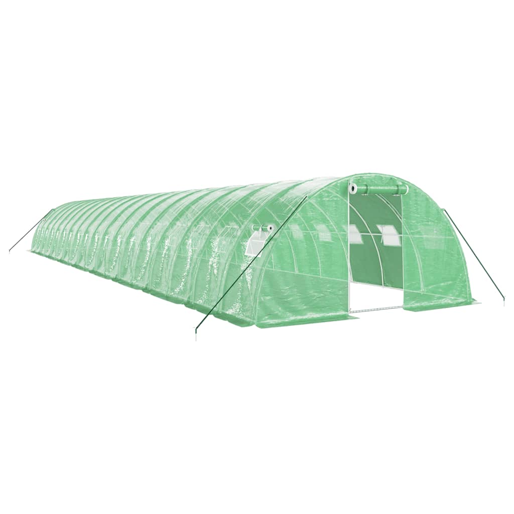 VidaXL Serre de jardin avec structure en acier 72 m² 18x4x2 m vert