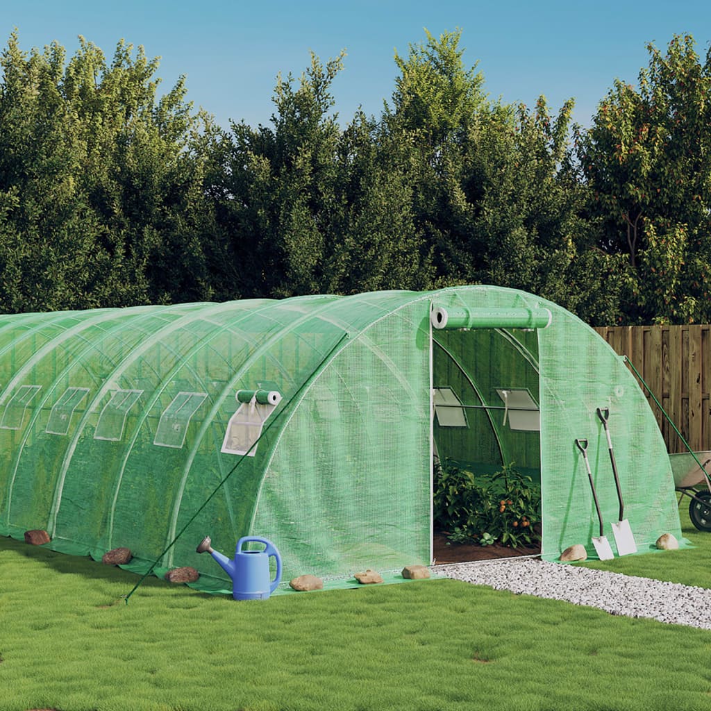 VidaXL Serre de jardin avec structure en acier 72 m² 18x4x2 m vert