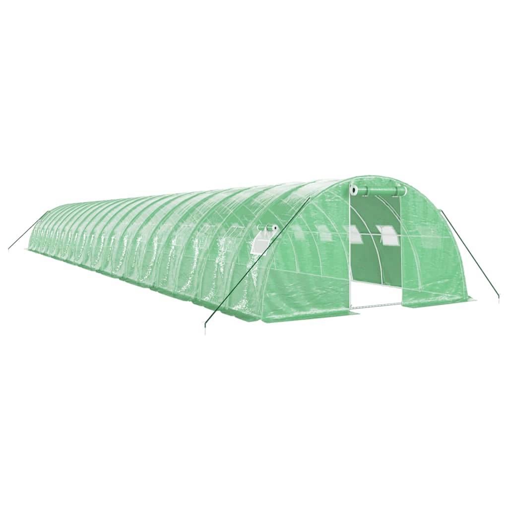 VidaXL Serre de jardin avec structure en acier 80 m² 20x4x2 m vert
