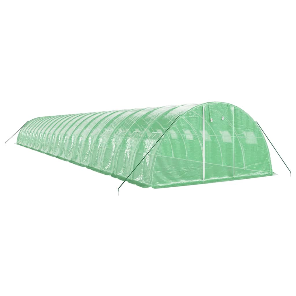 VidaXL Serre de jardin avec structure en acier 80 m² 20x4x2 m vert