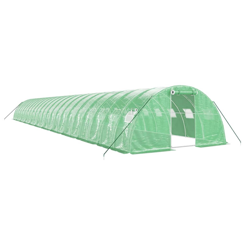 VidaXL Serre de jardin avec structure en acier 88 m² 22x4x2 m vert