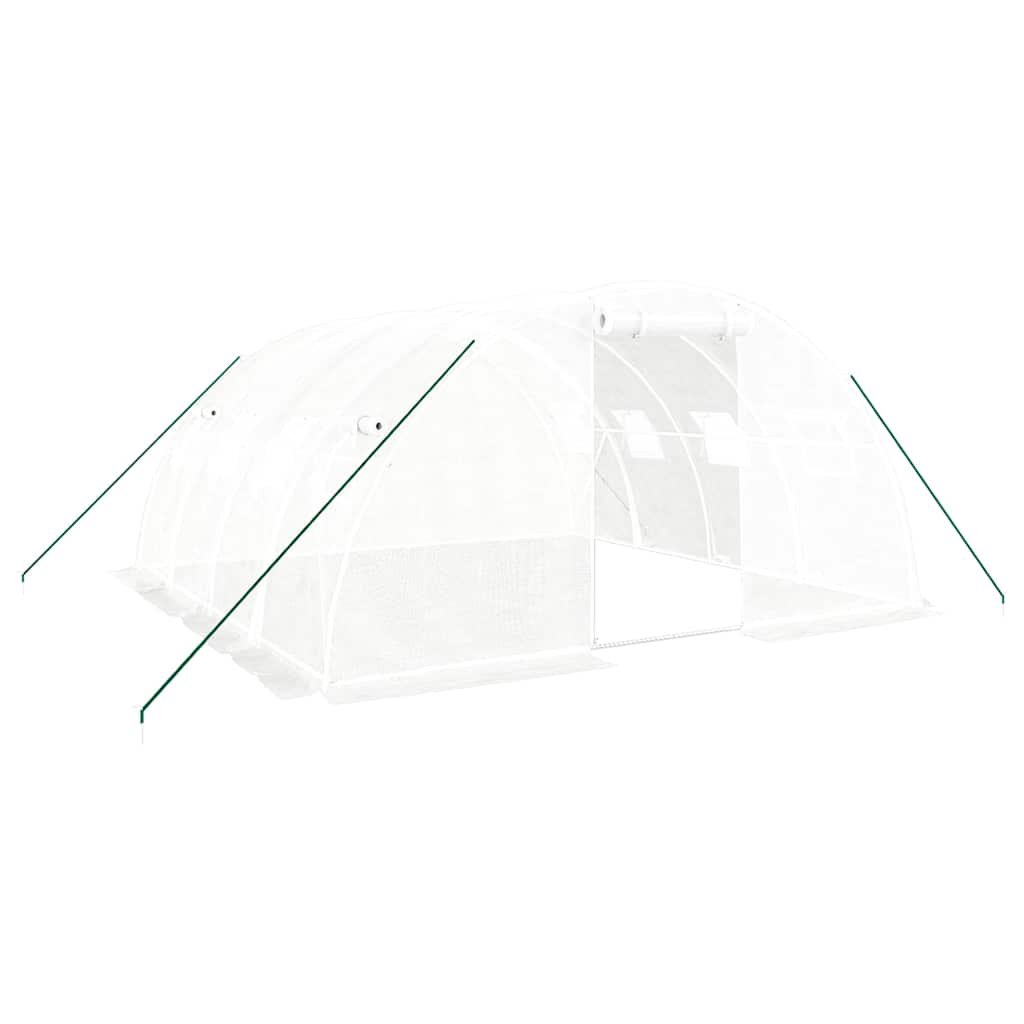 VidaXL Serre de jardin avec structure en acier 16 m² 4x4x2 m blanc
