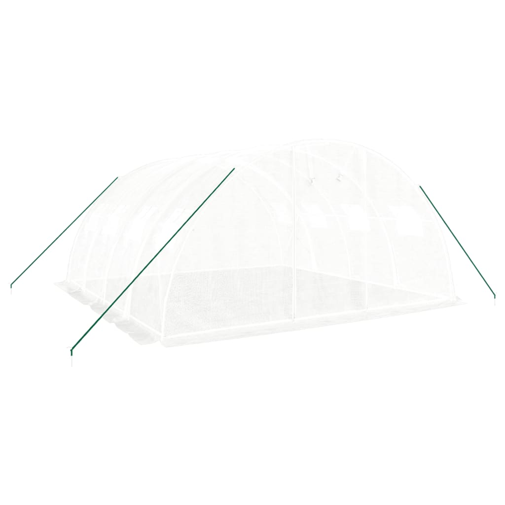VidaXL Serre de jardin avec structure en acier 16 m² 4x4x2 m blanc