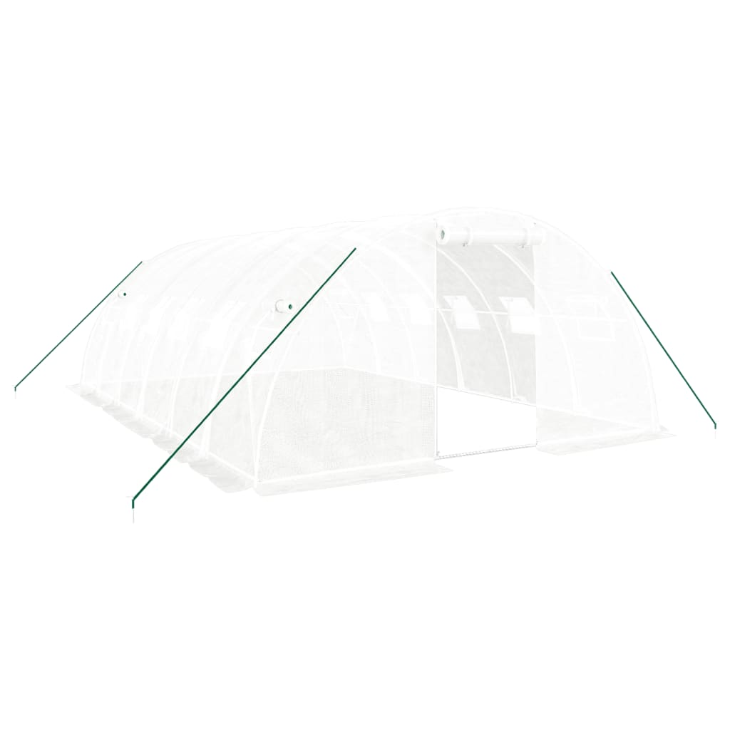 VidaXL Serre de jardin avec structure en acier 24 m² 6x4x2 m blanc