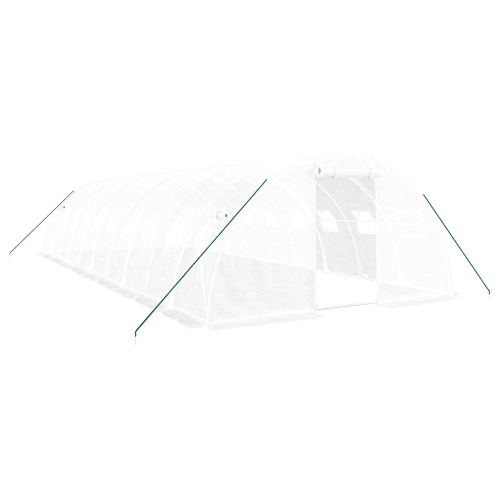 VidaXL Serre de jardin avec structure en acier 40 m² 10x4x2 m blanc