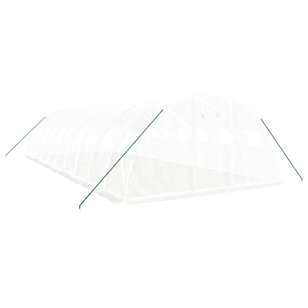 VidaXL Serre de jardin avec structure en acier 40 m² 10x4x2 m blanc