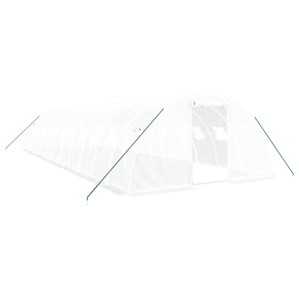 VidaXL Serre de jardin avec structure en acier 48 m² 12x4x2 m blanc