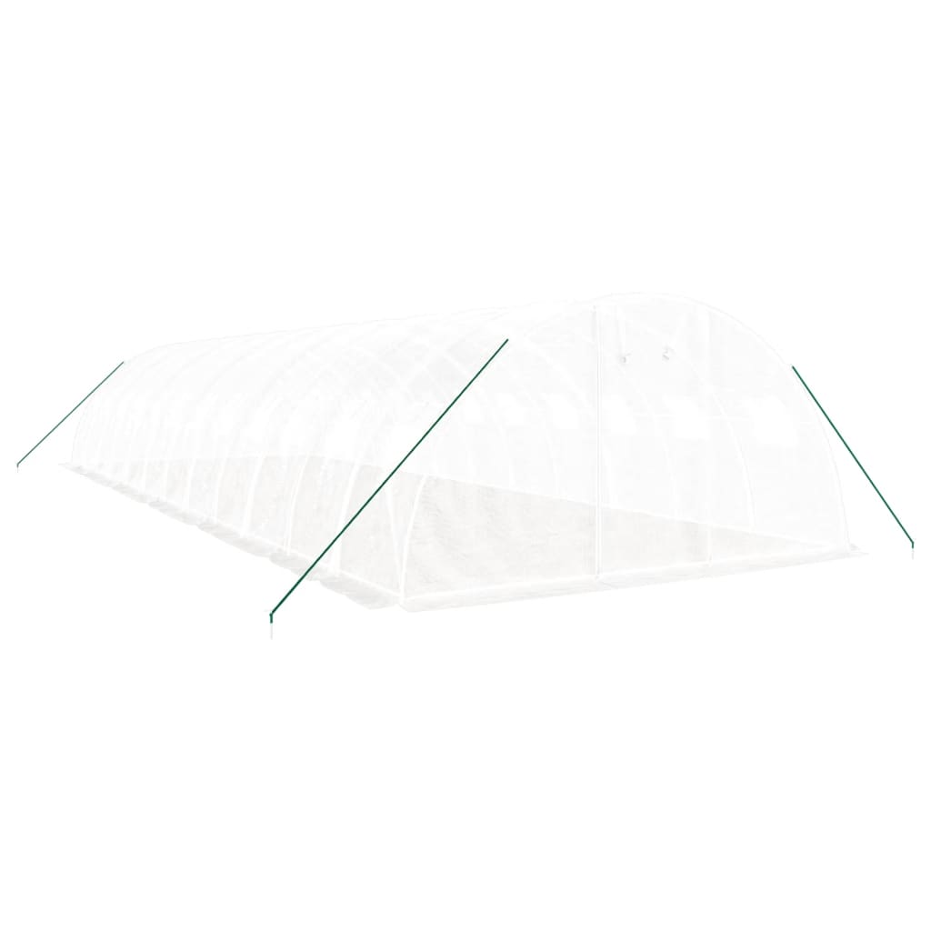 VidaXL Serre de jardin avec structure en acier 48 m² 12x4x2 m blanc