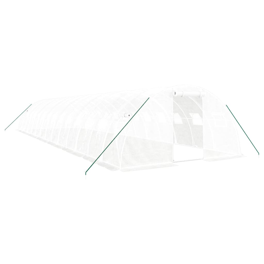 VidaXL Serre de jardin avec structure en acier 56 m² 14x4x2 m blanc