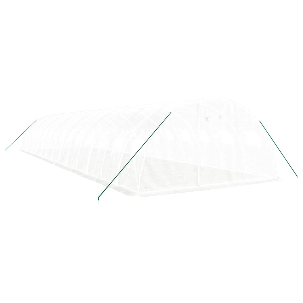 VidaXL Serre de jardin avec structure en acier 56 m² 14x4x2 m blanc