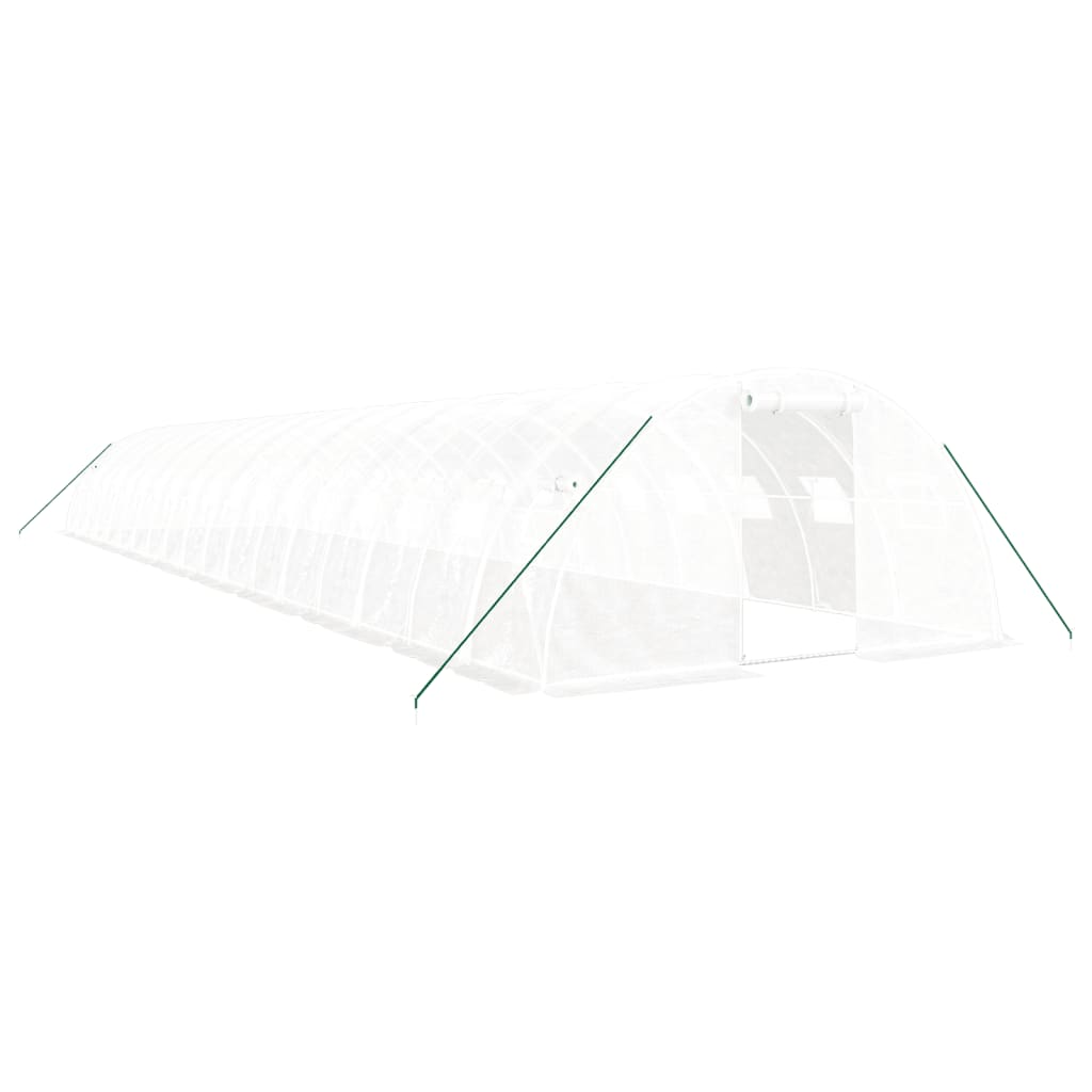 VidaXL Serre de jardin avec structure en acier 72 m² 18x4x2 m blanc