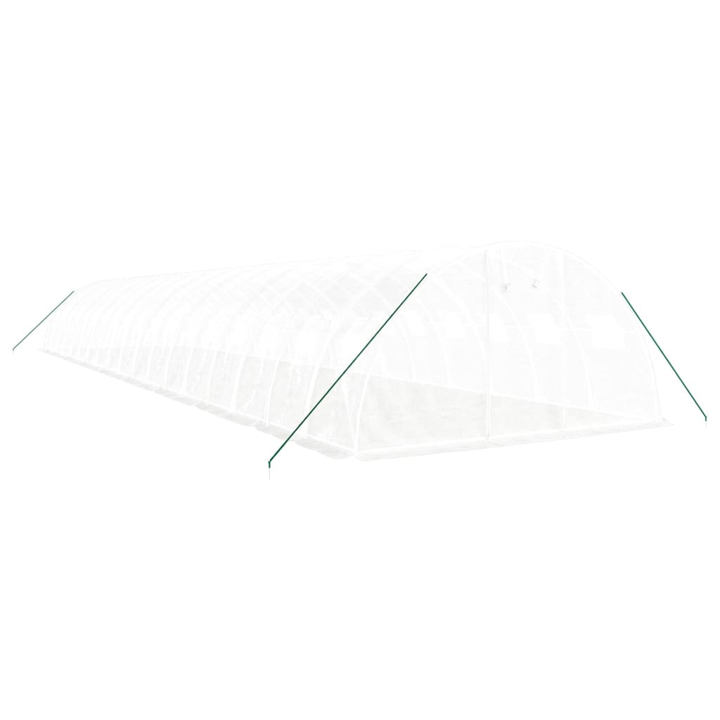 VidaXL Serre de jardin avec structure en acier 72 m² 18x4x2 m blanc