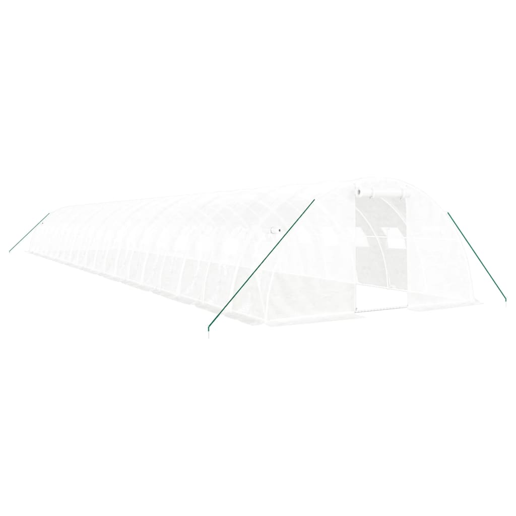 VidaXL Serre de jardin avec structure en acier 80 m² 20x4x2 m blanc