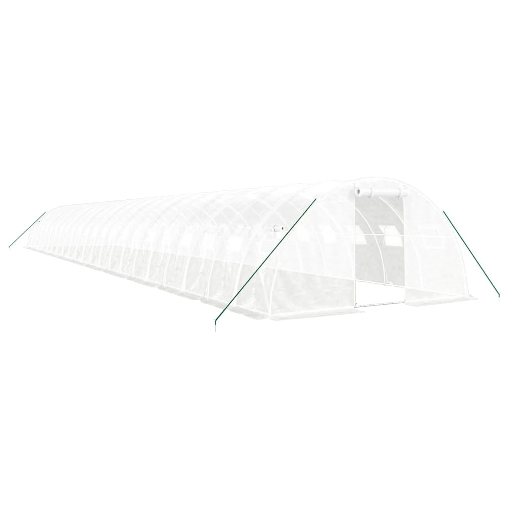VidaXL Serre de jardin avec structure en acier 88 m² 22x4x2 m blanc
