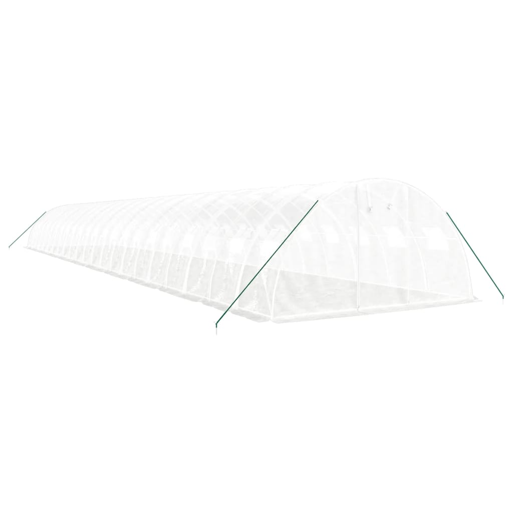 VidaXL Serre de jardin avec structure en acier 88 m² 22x4x2 m blanc