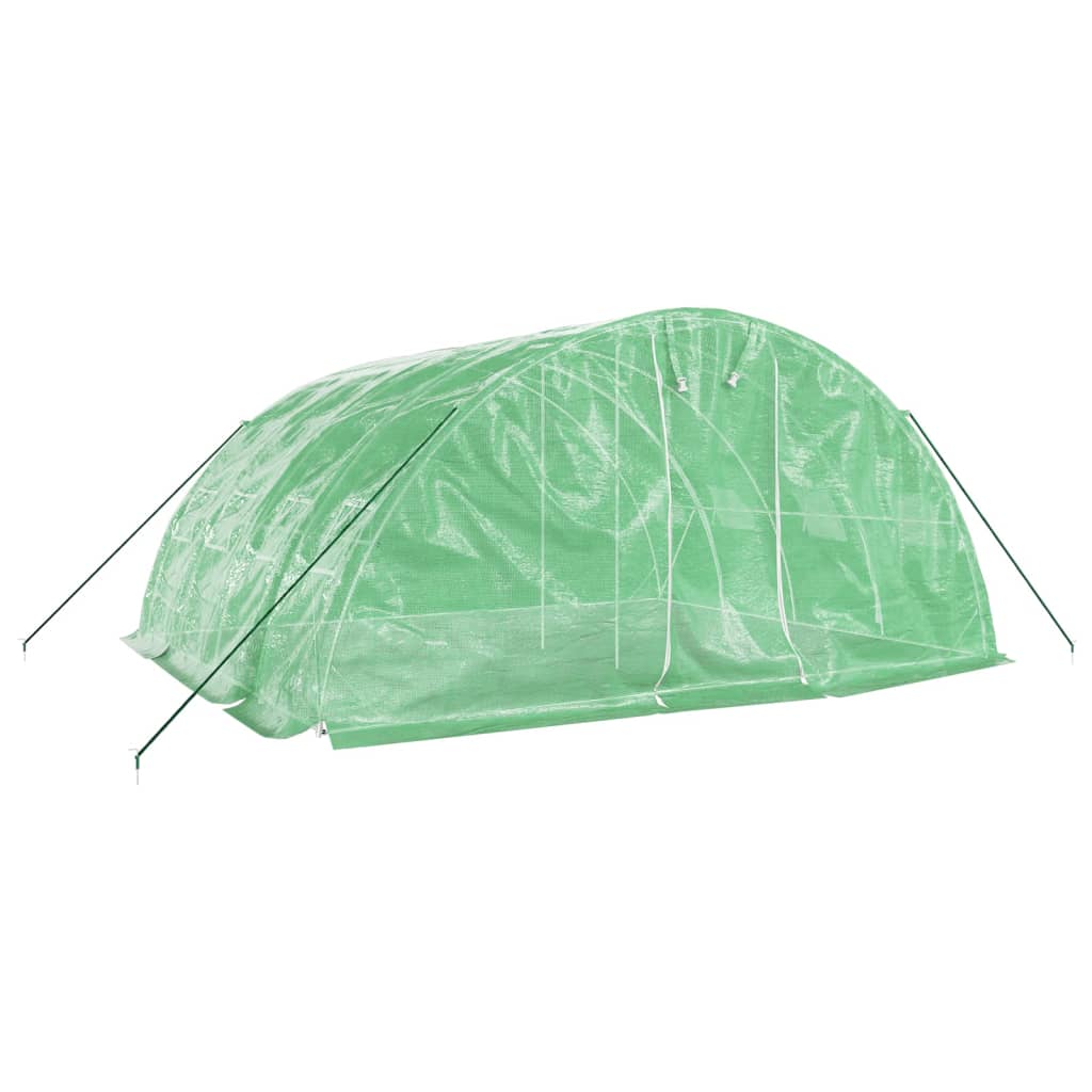 VidaXL Serre de jardin avec structure en acier 20 m² 5x4x2,3 m vert