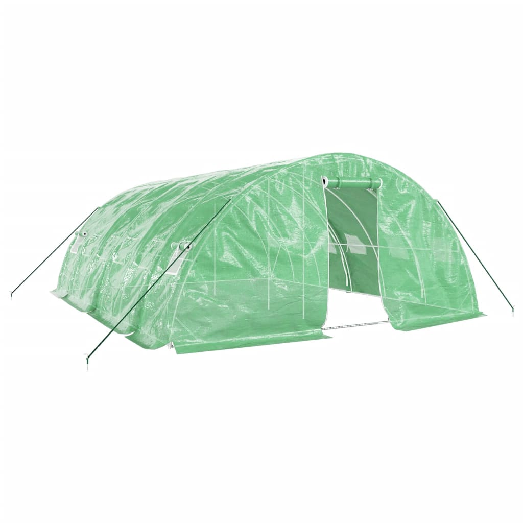 VidaXL Serre de jardin avec structure en acier 30 m² 6x5x2,3 m vert