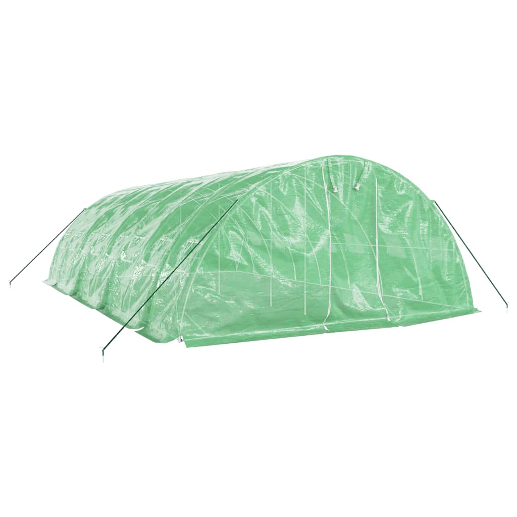 VidaXL Serre de jardin avec structure en acier 40 m² 8x5x2,3 m vert