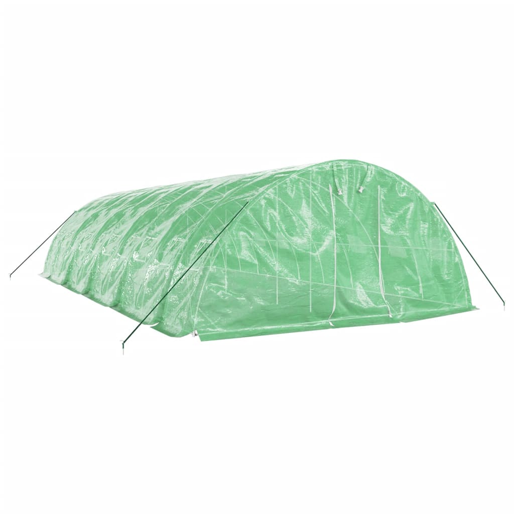 VidaXL Serre de jardin avec structure en acier 50 m² 10x5x2,3 m vert