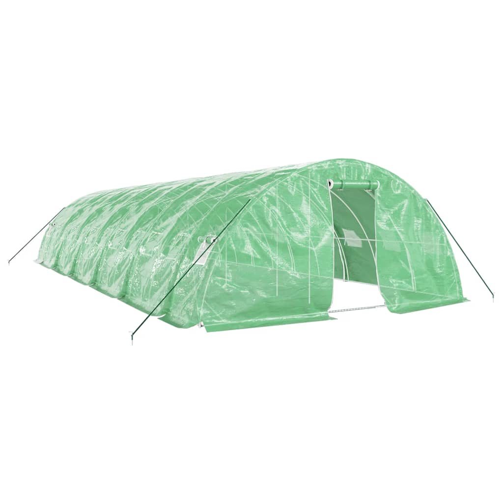 VidaXL Serre de jardin avec structure en acier 60 m² 12x5x2,3 m vert