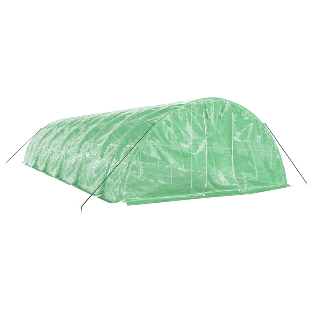 VidaXL Serre de jardin avec structure en acier 60 m² 12x5x2,3 m vert
