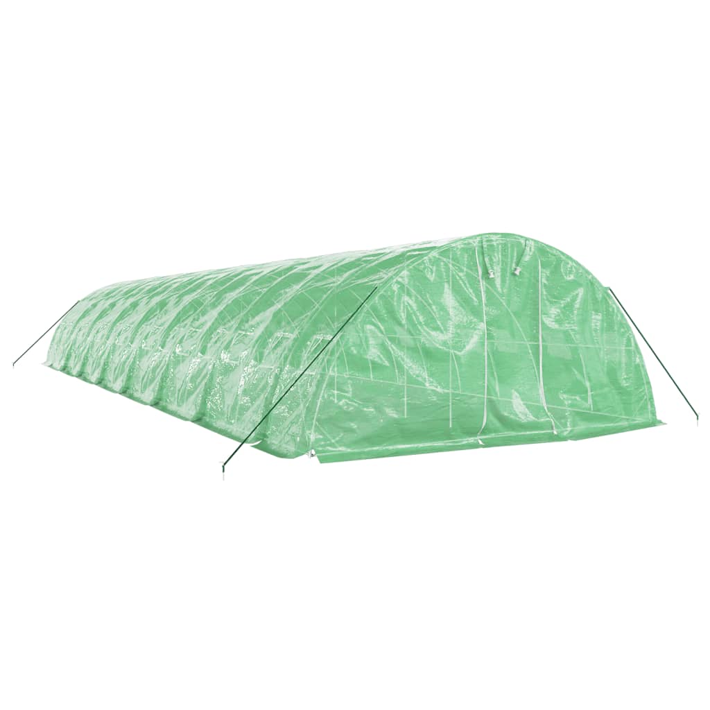 VidaXL Serre de jardin avec structure en acier 80 m² 16x5x2,3 m vert