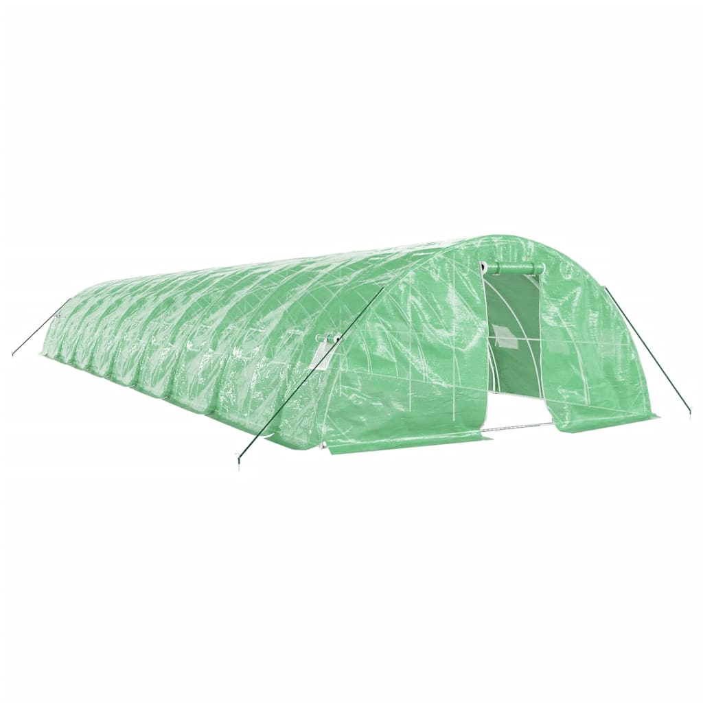 VidaXL Serre de jardin avec structure en acier 90 m² 18x5x2,3 m vert